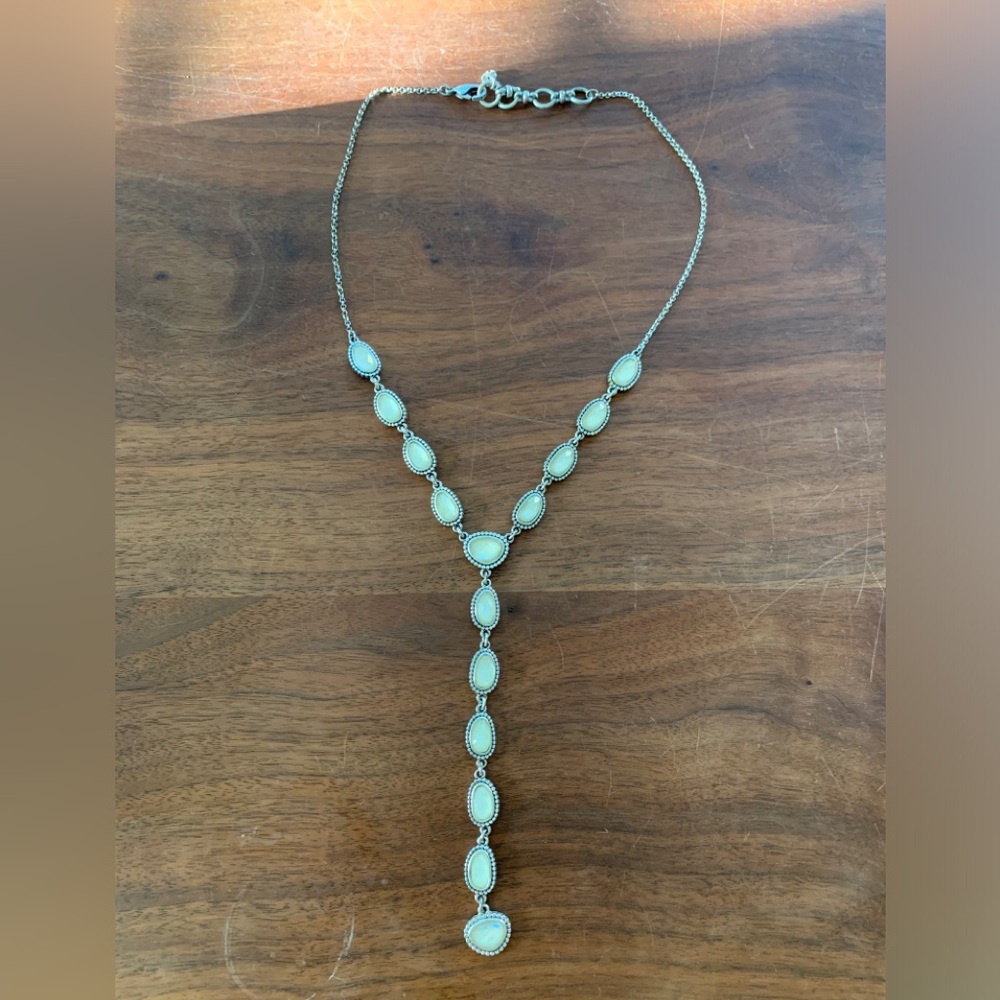 Light yellow stone Lucky Brand dangle necklace